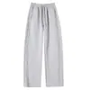 Pantalones casuales negros de pierna recta, corte slim, para mujer, nuevo estilo de otoño, talla grande, adelgazantes, con caída, holgados, de pierna ancha, pants deportivos