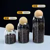 Botella de Vidrio de Borosilicato Alto con Tapón de Corcho, Recipiente Sellado para Té sin Plomo, Frasco para Especias de Cocina Doméstica, Botella para Almacenamiento de Granos