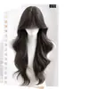 Peruca de Cabeça Inteira para Mulheres, Cabelo Humano Realista, Testa Sem Costura, Couro Cabelludo Simulador, Franja Cheia, Peruca de Cabelo Longo Ondulado Cacheado