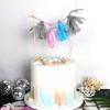 Decoración para tarta de cumpleaños, bandera de papel para tarta, bandera de papel para tarta de colores mixtos, tarjeta para tarta