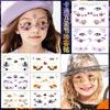 Nueva pegatina transfronteriza de dibujos animados para Halloween, cara pintada de alto sentido para niños, festival, actuación, maquillaje, tatuaje.
