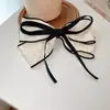 Presilha de Cabelo com Laço Estilo Francês, Pinça de Tubarão Versátil Elegante da Moda, Acessório de Cabelo de Design de Celebridade da Internet de Nicho para Mulheres