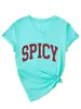 Camiseta de Talla Grande 100 kg Estilo Retro Americano con Cuello en V y Mangas Cortas para Mujer, Top Holgado Casual de Verano Adelgazante