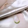 Colar de contas de concha verde Colar de sentido de design de verão feminino Novo estilo de cadeia de clavícula elegante Cyber Acessórios de celebridades