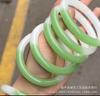 Pulsera redonda de hielo al por mayor material exterior pulsera de jade Hetian de alta imitación pulsera verde manzana suministro en vivo