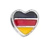 Venta Caliente Transfronteriza Corazón con Bandera Nacional Cuentas con Goteo de Aceite Accesorios para Joyería DIY Colgante Decoración de Corazón con Bandera Nacional