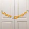 Guirlanda de Feltro Imitado Impressa Feliz Aniversário Globo Guirlanda Personalizável Tassels Coloridos Arco-Íris Decoração de Aniversário Aniversário