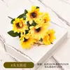 Buquê de flor artificial simulação flor única margarida de plástico rosa tecido de seda flor seca canteiro de flores cerca pequeno arranjo de flores decoração pastoral