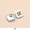 Novos Botões Quadrados de Resina Estilo Chinês, High-End, Botões de Camisa com Cravação de Diamantes, Acessórios Versáteis para DIY Artesanal para Cheongsams Cardigans