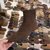 Otoño/Invierno 2026 Botines Elegantes de Tacón Fino Forrados de Borrego sin Cierre Elásticos Ajustados Tacón Kitten Punta Fina Botines de Tobillo de Gamuza para Mujer