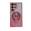 S25 Descompressão Giroscópio Rotativo Suporte Magnético para Samsung S24ULTRA Capa de Telefone Strass Glitter S23 Luxo