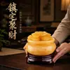 Adornos de cuenco del tesoro de jade beige al por mayor, figurillas de lingote de oro y Pixiu, artesanías de feng shui para el hogar y regalos decorativos