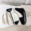 Dianxi 2026 Otoño Nuevo Conjunto de Chaqueta de Béisbol con Cuello Alto para Bebé Conjunto de Dos Piezas de Chaqueta y Pantalones Estilo Coreano para Bebé Conjunto de Moda