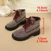 Botas Martin de Encaje Redondas con Pedrería para Mujer, Otoño 2026, Plataforma de Suela Gruesa, Completamente Cubiertas de Pedrería, Moda Europea y Americana, En Stock