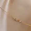 Moda Coreana Colar Feminino para o Trabalho Pingente Joia Banhado a Ouro 18K Real Quatro Anéis Redondos Micro Cravação Outlet de Fábrica de Joias