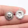 23x19mm 1.9g Plata Antigua DIY Vintage Aleación de Zinc Colgante de Joyería Venta Caliente Colgante de Rostro Humano Sol