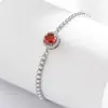 Transmisión en Vivo Más Vendido Pulsera Octagonal Corte Rosa Incrustada con Diamante de Alto Carbono Piedra Preciosa de Color Padparadscha Joyería Dropshipping