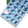 Taladro ovalado cosido a mano de espalda plana con doble agujero taladro de vidrio cosido a mano color liso ropa con taladro DIY taladro de cristal taladro caliente brillante