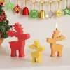 Roupas DIY Resina Epóxi Grande Médio Pequeno Veado de Natal Decoração de Velas Enfeites Aromaterapia Gesso Mesa Molde de Silicone