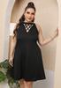Roupa Feminina Plus Size Europeia e Americana Transfronteiriça Saia Suspender Recortada Flor Queimada Saia Assimétrica A-Line Vestido Sexy para Mulheres F200537