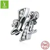 Cuentas de plata de ley s925 con números arábigos transfronterizos, estilo retro, accesorios de joyería DIY SCC1418