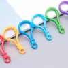 Llavero de plástico DIY color caramelo arcoíris, colgante de muñeca, gancho, hebilla de bombilla, variedad de colores para elegir