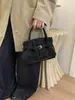 Bolsa de Mano Pequeña Estilo Coreano Retro para Mujer Otoño/Invierno 2025 Nueva Versátil para el Trabajo Bolso de Hombro Único Sensación de Alta Gama Bolso Cruzado de Moda