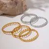 Mido Hebilla Calavera Americana Pulsera de Acero Inoxidable Estilo Oscuro Moderno Alto Pulido Chapado en Oro de 18K