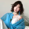 Seattle Ins Blogger Street Style Brincos de Flor Vermelha com Contas Estilo Férias de Verão Brincos Exagerados com Franjas Brincos