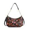 Bolso de moda transfronterizo nuevo con diseño estampado, estilo retro europeo y americano, bolso de hombro de gran capacidad, bolso de mano elegante y simple para debajo del brazo para mujer