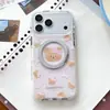 Capinha de Celular Ursinho Biscoito Fofa e Adorável para Meninas, Adequada para Apple iPhone 15/16/17 Pro Max