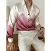 2026 Nueva Camisa de Negocios Casual de Gama Alta con Estampado Digital Transfronterizo para Hombre