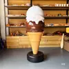 Soporte de Exhibición Modelo de Helado Simulación Caja de Luz Luminosa Cono de Exhibición Tablero Publicitario Helado Falso Comercial Grande Tamaño Grande