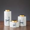 Vasos Ornamentos Sala de Estar Arranjo de Flores Veado Sika Mobiliário para Casa Estilo Jingdezhen Criativo Simples Decorações de Mesa