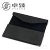 Estuche Plegable de PU Saffiano Negro para Lentes, Estampado Directo, Antipresión, Triangular, para Gafas de Sol, Estuche Imprimible para Gafas de Sol