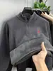 Suéter de Lã Inverno Chenille Peça Única para Homens, Forrado com Lã e Espessado, Gola Alta Meia, com Zíper, Blusa Quente, Camada Base