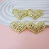 Relevo Ultrassônico Fofo Coração de Pêssego Dourado Estrela de Cinco Pontas Decoração de Joias DIY Sapatos Infantis Roupas Acessórios de Grampo de Cabelo