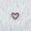 Pendientes de Corazón Completamente Diamantados de Aleación de Titanio F136 Piercing de Labio Lengua con Rosca Interna de Titanio G23 Joyería para Cabeza