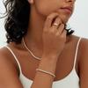Amazon Fashion Pulseira Clássica Quadrada de Zircônia Cúbica de Cristal Ouro Prata Pulseira Corrente de Tênis Mulheres Pulseira de Joias Elegantes