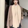 Bufanda Versátil del Fabricante para Mujer, Bufanda de Lana Tejida para Otoño e Invierno, Color Sólido, Protector de Cuello Cálido, Protección contra el Frío Normcore, Estilo Normcore