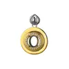 Plata de Ley S925 Lujo Ligero Vintage Bicolor Circonita Doble Capa Circular Montura de Colgante Accesorios de Montura de Plata para Joyería DIY