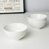 Cuenco de arroz blanco de cerámica para hotel, cuenco de arroz para restaurante, cuenco de sopa, cuenco grande para fideos, cuenco de porcelana blanca, cuenco de arroz, vajilla comercial para hotel.