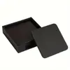 Porta-copos Criativo de Couro PU Spot Exquisito Tapete de Chá com Isolamento Térmico Porta-copos Quadrado de Couro Conjunto de Presentes Promocionais