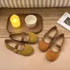 Zapatos Mary Jane planos de estilo coreano para mujer, nuevo modelo 2026, zapatos de noche elegantes, tacones bajos de estilo francés