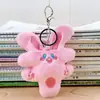Lindo Bufanda Azul Marino Pato Peluche Colgante Llavero Decoración para Bolso de Pareja Muñeca Juguete Pequeño Juguete de Peluche