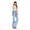 Jeans Laranja Infantil # Tencel Fino Não Apertado Flare para Mulheres, Caimento Solto, Emagrecedor, Fluido, Respirável, Versátil, Calça de Comprimento Total.