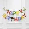 # Festa de Aniversário Feliz Crianças Primeira Festa de Aniversário Decoração Bandeira de Aniversário Cordão de Bandeirinhas Cenário Layout Bandeira Pendurada Bandeira Colorida Lote
