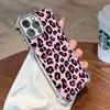 Funda de Teléfono Rosa Leopardo Dulce y Fresca Más Vendida para Apple 16Pm, Alto Valor Estético, Funda con Airbag Anti-Caídas