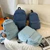 Mochila Escolar Ins Estilo Coreano para Mujer Estudiante de Secundaria Gran Capacidad Simple Cordón Color Mochila Estudiante de Secundaria Preparatoria Mochila para Estudiante Hombre
