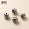 Plata 999 plata 3D cuentas redondas de 10 mm Xiangyun cuentas retro pulsera DIY cuentas sueltas accesorios de cuerda tejida a mano T0964